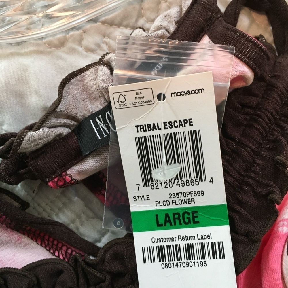 INC International Concepts Floral Tie Dye Dress Large NWT - Picture 10 of 12